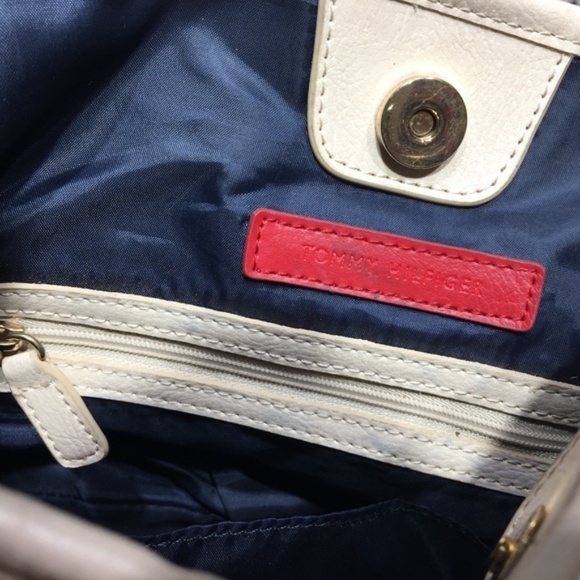 Tommy Hilfiger Cream All Leather Satchel - Picture 9 of 9